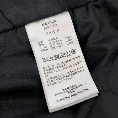 【中古品】【メンズ】 NAUTICA × FREAK'S STORE ノーティカ フリークスストア Faded Vegan Leather Blouson 243-1553 レザージャケット ブルゾン アウター 古着 147-261007-rs-05-fur サイズ：M カラー：ダークグレー系 万代Net店