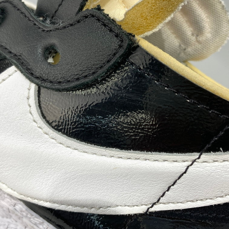 【中古品】【メンズ】 SACAI×NIKE DM6443-001 BLAZER LOW BLACK PATENT LEATHER スニーカー 本体のみ 160-260430-WA-03-iwa サイズ：30cm カラー：ブラック ホワイト 万代Net店
