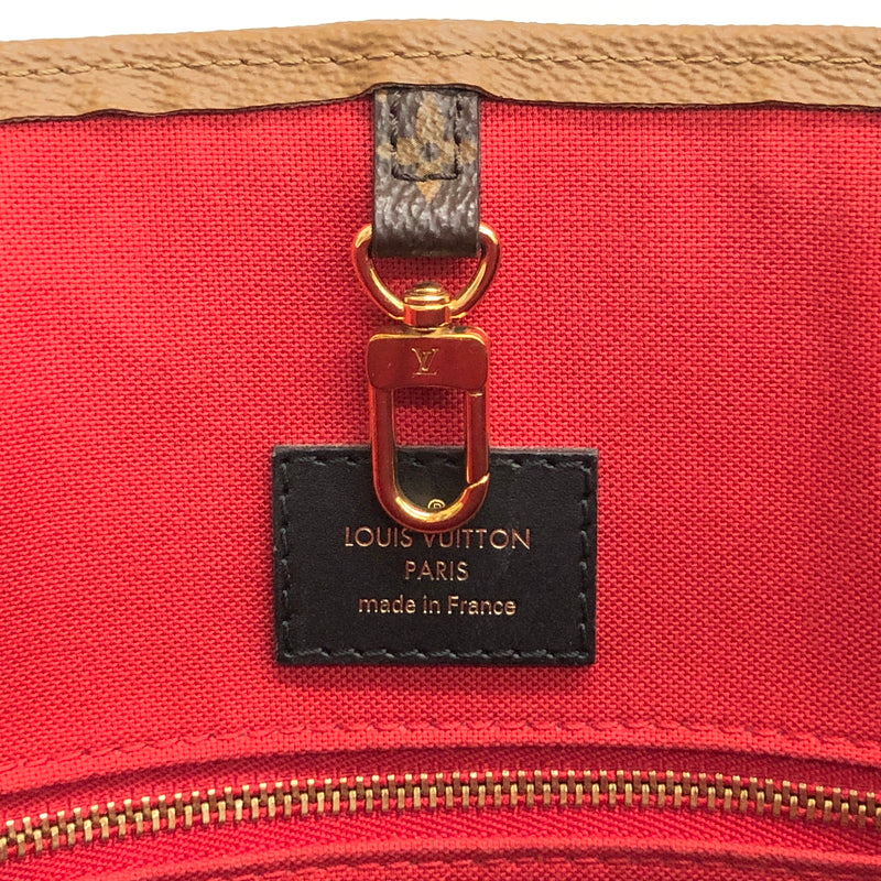 【中古品】【メンズ/レディース】 LOUIS VUITTON ルイ・ヴィトン M45320 モノグラム ジャイアント リバース オンザゴーGM トートバッグ 鞄 179-260713-rs-02-fur カラー：ブラウン/ベージュ 万代Net店