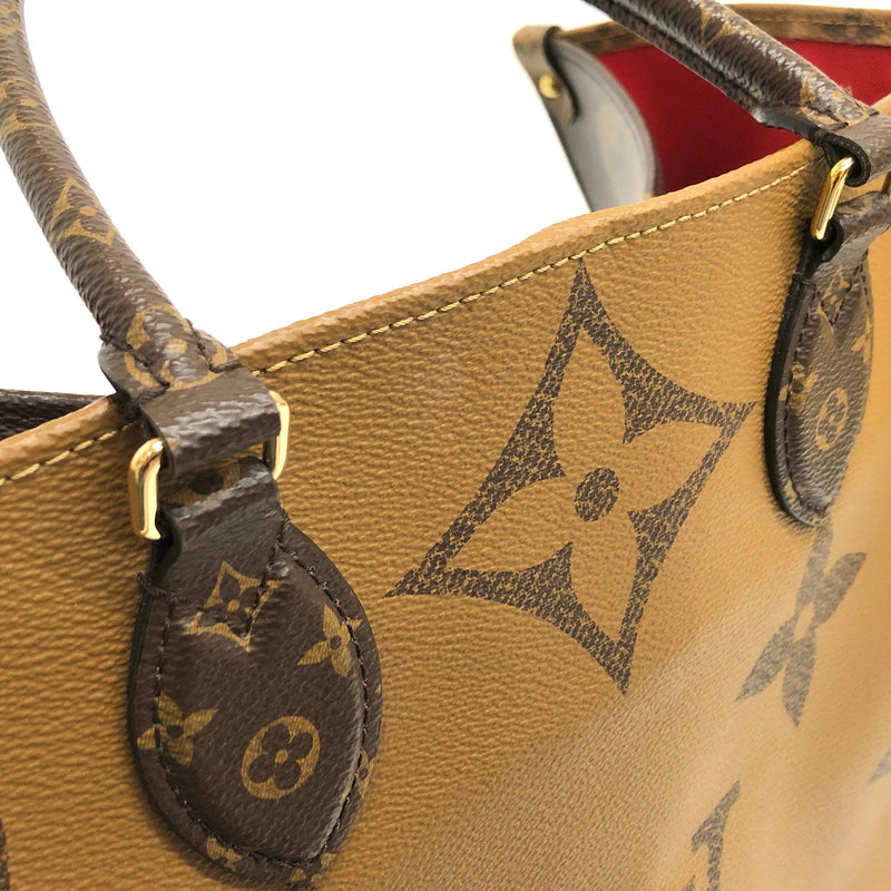 【中古品】【メンズ/レディース】 LOUIS VUITTON ルイ・ヴィトン M45320 モノグラム ジャイアント リバース オンザゴーGM トートバッグ 鞄 179-260713-rs-02-fur カラー：ブラウン/ベージュ 万代Net店
