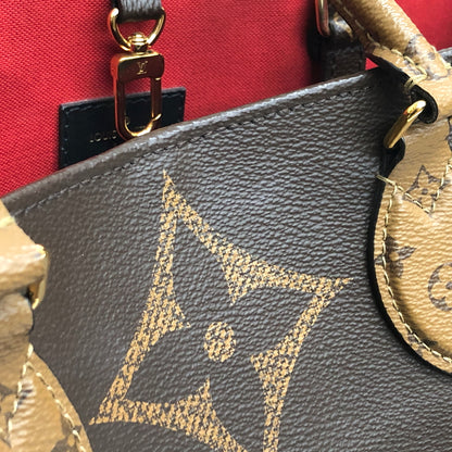 【中古品】【メンズ/レディース】 LOUIS VUITTON ルイ・ヴィトン M45320 モノグラム ジャイアント リバース オンザゴーGM トートバッグ 鞄 179-260713-rs-02-fur カラー：ブラウン/ベージュ 万代Net店