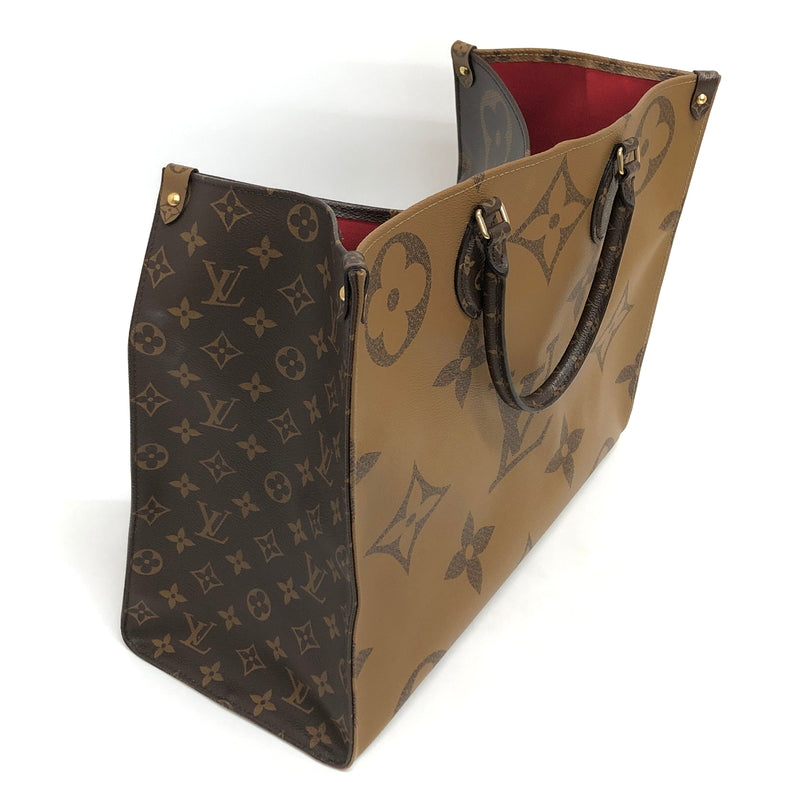 【中古品】【メンズ/レディース】 LOUIS VUITTON ルイ・ヴィトン M45320 モノグラム ジャイアント リバース オンザゴーGM トートバッグ 鞄 179-260713-rs-02-fur カラー：ブラウン/ベージュ 万代Net店