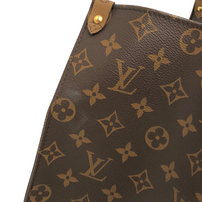 【中古品】【メンズ/レディース】 LOUIS VUITTON ルイ・ヴィトン M45320 モノグラム ジャイアント リバース オンザゴーGM トートバッグ 鞄 179-260713-rs-02-fur カラー：ブラウン/ベージュ 万代Net店