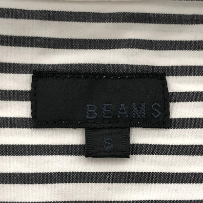 【現状渡し品】【メンズ】 BEAMS ビームス S/S SHIRT ストライプシャツ 半袖 トップス 147-251119-rs-06-fur サイズ：S カラー：ホワイト/ブラック系 万代Net店
