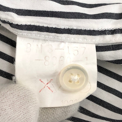 【現状渡し品】【メンズ】 BEAMS ビームス S/S SHIRT ストライプシャツ 半袖 トップス 147-251119-rs-06-fur サイズ：S カラー：ホワイト/ブラック系 万代Net店