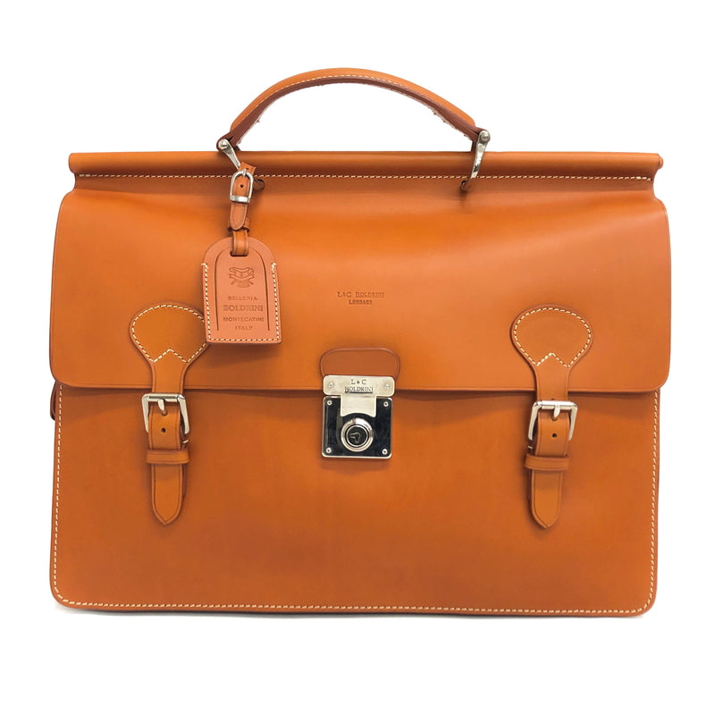 【中古品】【メンズ/レディース】 L&C BOLDRINI L&C ボルドリーニ LEATHER BUSINESS BAG レザー ビジネスバッグ 鞄 188-260713-rs-04-fur カラー：ブラウン 万代Net店