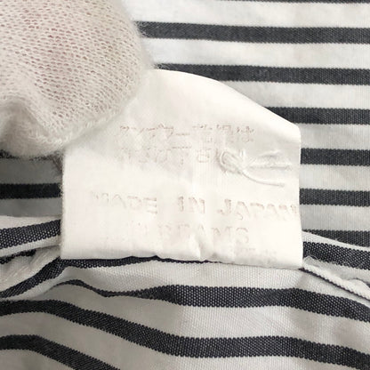 【現状渡し品】【メンズ】 BEAMS ビームス S/S SHIRT ストライプシャツ 半袖 トップス 147-251119-rs-06-fur サイズ：S カラー：ホワイト/ブラック系 万代Net店