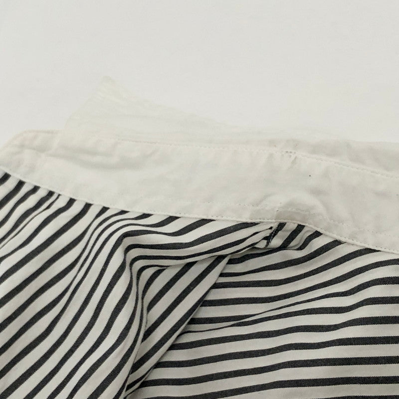 【現状渡し品】【メンズ】 BEAMS ビームス S/S SHIRT ストライプシャツ 半袖 トップス 147-251119-rs-06-fur サイズ：S カラー：ホワイト/ブラック系 万代Net店