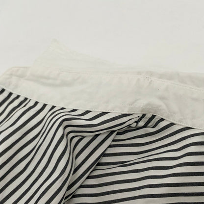 【現状渡し品】【メンズ】 BEAMS ビームス S/S SHIRT ストライプシャツ 半袖 トップス 147-251119-rs-06-fur サイズ：S カラー：ホワイト/ブラック系 万代Net店