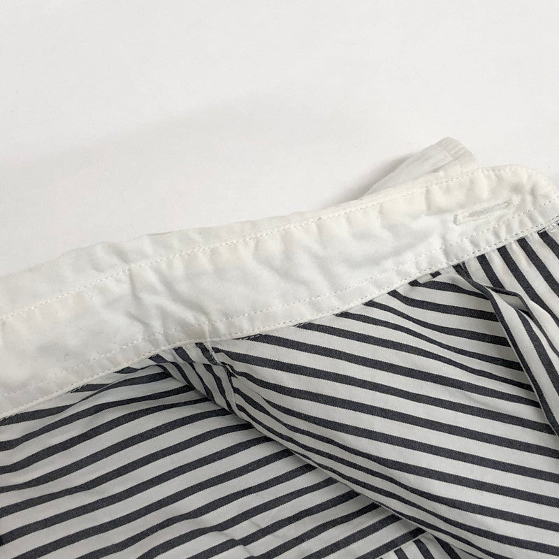 【現状渡し品】【メンズ】 BEAMS ビームス S/S SHIRT ストライプシャツ 半袖 トップス 147-251119-rs-06-fur サイズ：S カラー：ホワイト/ブラック系 万代Net店