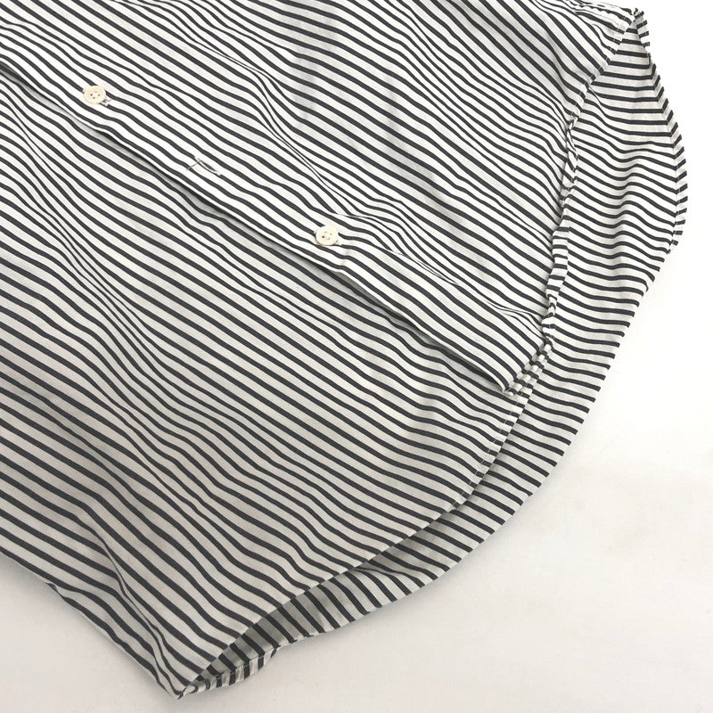 【現状渡し品】【メンズ】 BEAMS ビームス S/S SHIRT ストライプシャツ 半袖 トップス 147-251119-rs-06-fur サイズ：S カラー：ホワイト/ブラック系 万代Net店