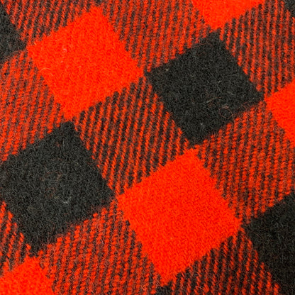 【中古品】【メンズ】 USED WOOL CHEC LS SHIRT ウール チェック ロングスリーブ シャツ トップス 長袖 146-260923-cs-11-izu サイズ：不明 カラー：レッド×ブラック 万代Net店