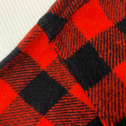 【中古品】【メンズ】 USED WOOL CHEC LS SHIRT ウール チェック ロングスリーブ シャツ トップス 長袖 146-260923-cs-11-izu サイズ：不明 カラー：レッド×ブラック 万代Net店