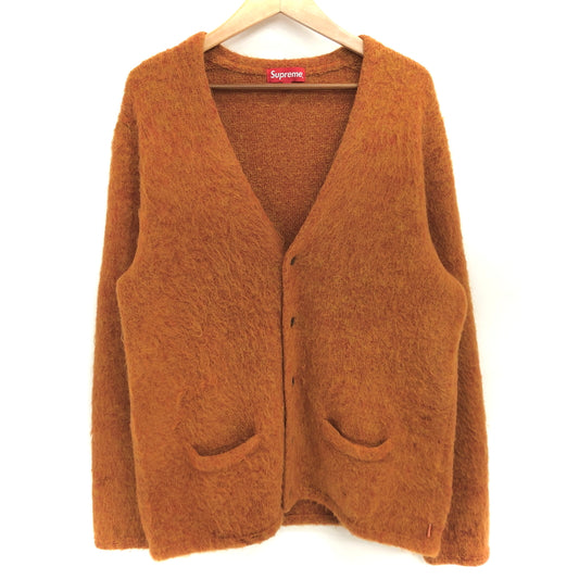 【中古品】【メンズ】 SUPREME シュプリーム 15AW HEATHER MOHAIR CARDIGAN カーディガン ニット 長袖 トップス 古着 149-261008-rs-01-fur サイズ：L カラー：オレンジ系 万代Net店