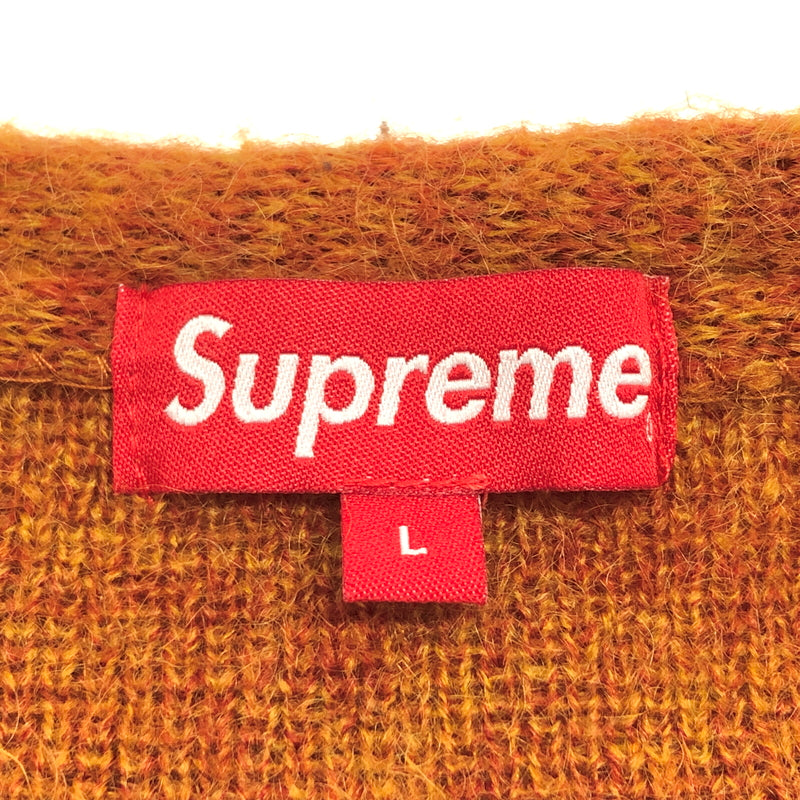 【中古品】【メンズ】 SUPREME シュプリーム 15AW HEATHER MOHAIR CARDIGAN カーディガン ニット 長袖 トップス 古着 149-261008-rs-01-fur サイズ：L カラー：オレンジ系 万代Net店