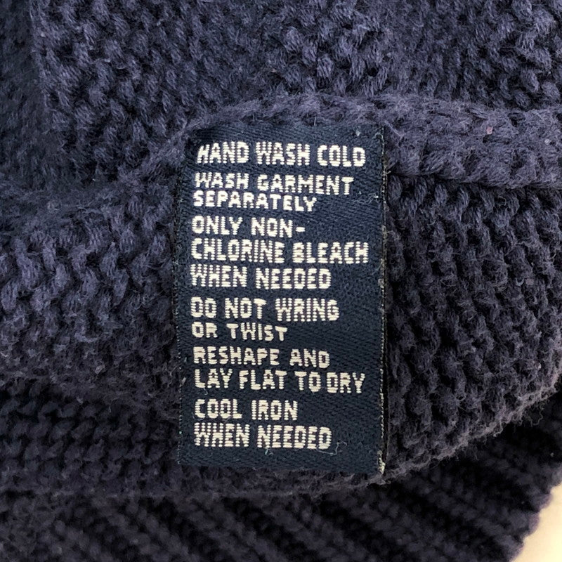 【現状渡し品】【メンズ】 POLO RALPH LAUREN ポロ・ラルフローレン POLO SPORT PONY LOGO KNIT 古着 ニット セーター 長袖 トップス ヴィンテージ 146-260424-rs-08-fur サイズ：L カラー：ネイビー/イエロー 万代Net店