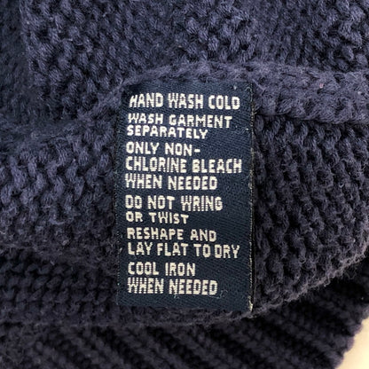 【現状渡し品】【メンズ】 POLO RALPH LAUREN ポロ・ラルフローレン POLO SPORT PONY LOGO KNIT 古着 ニット セーター 長袖 トップス ヴィンテージ 146-260424-rs-08-fur サイズ：L カラー：ネイビー/イエロー 万代Net店