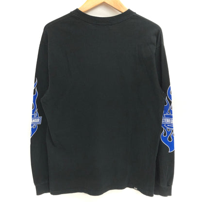【中古品】【メンズ】 HYSTERIC GLAMOUR ヒステリックグラマー MOTOR CITY BABY 02251CL01 長袖 Tシャツ ロンT トップス 古着 140-261008-rs-02-fur サイズ：M カラー：ブラック 万代Net店