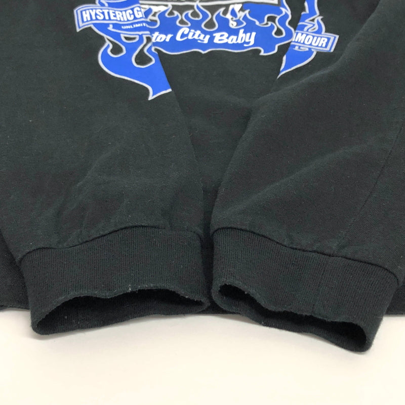 【中古品】【メンズ】 HYSTERIC GLAMOUR ヒステリックグラマー MOTOR CITY BABY 02251CL01 長袖 Tシャツ ロンT トップス 古着 140-261008-rs-02-fur サイズ：M カラー：ブラック 万代Net店
