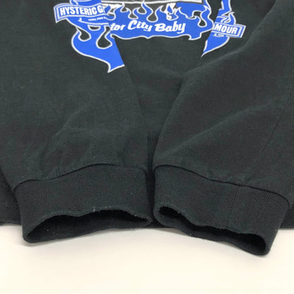 【中古品】【メンズ】 HYSTERIC GLAMOUR ヒステリックグラマー MOTOR CITY BABY 02251CL01 長袖 Tシャツ ロンT トップス 古着 140-261008-rs-02-fur サイズ：M カラー：ブラック 万代Net店