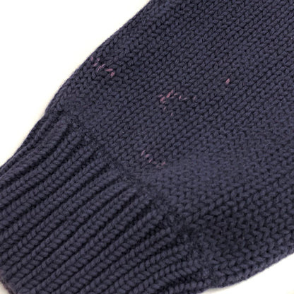 【現状渡し品】【メンズ】 POLO RALPH LAUREN ポロ・ラルフローレン POLO SPORT PONY LOGO KNIT 古着 ニット セーター 長袖 トップス ヴィンテージ 146-260424-rs-08-fur サイズ：L カラー：ネイビー/イエロー 万代Net店