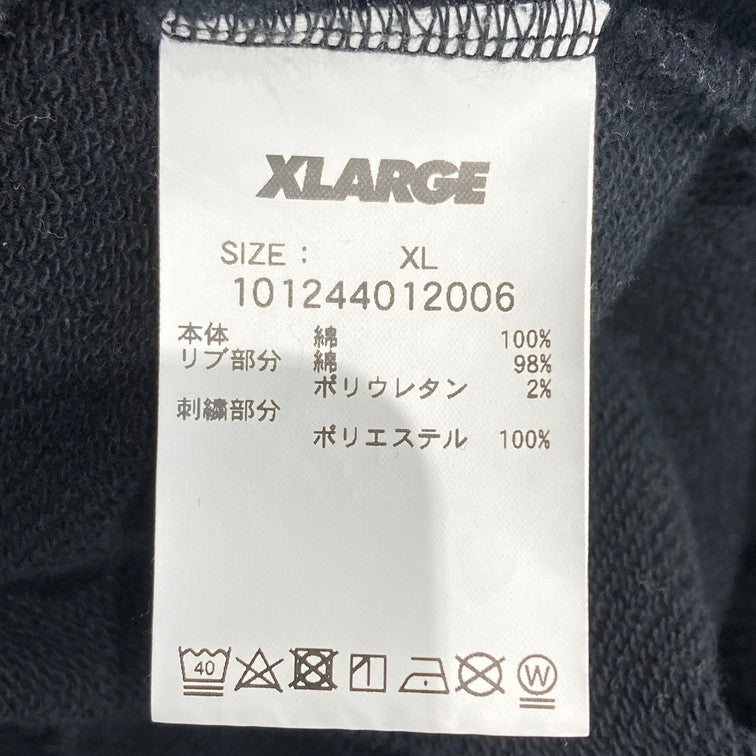 【中古品】【メンズ】 XLARGE エクストララージ 101244012006 ROPE LOGO HOODED SWEATSHIRT パーカー 142-260114-WA-02-iwa サイズ：XL カラー：ブラック 万代Net店