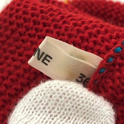 【現状渡し品】【メンズ】 SAINT LAURENT rive gauche サンローランリヴゴーシュ BORDER DESIGN WOOL CARDIGAN カーディガン ニット 長袖 トップス 古着 ヴィンテージ 146-260424-rs-09-fur サイズ：36 カラー：レッド 万代Net店