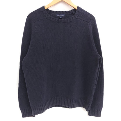 【現状渡し品】【メンズ】 LANDS'END ランズエンド 90S COTTON KNIT ニット セーター 長袖 トップス 古着 ヴィンテージ 146-260424-rs-10-fur サイズ：L カラー：ネイビー 万代Net店