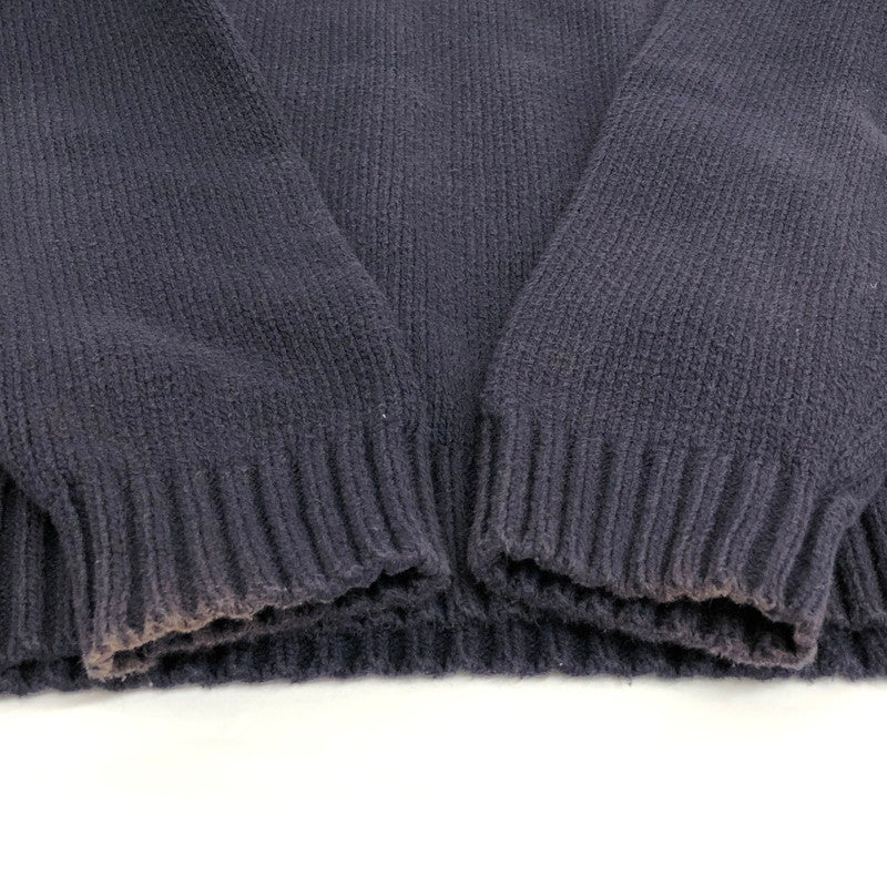 【現状渡し品】【メンズ】 LANDS'END ランズエンド 90S COTTON KNIT ニット セーター 長袖 トップス 古着 ヴィンテージ 146-260424-rs-10-fur サイズ：L カラー：ネイビー 万代Net店