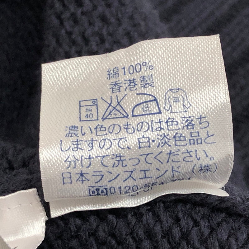 【現状渡し品】【メンズ】 LANDS'END ランズエンド 90S COTTON KNIT ニット セーター 長袖 トップス 古着 ヴィンテージ 146-260424-rs-10-fur サイズ：L カラー：ネイビー 万代Net店