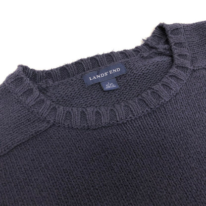 【現状渡し品】【メンズ】 LANDS'END ランズエンド 90S COTTON KNIT ニット セーター 長袖 トップス 古着 ヴィンテージ 146-260424-rs-10-fur サイズ：L カラー：ネイビー 万代Net店