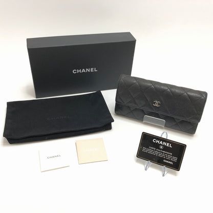 【現状渡し品】【レディース】 CHANEL シャネル A50096 マトラッセ ラムスキン ロングウォレット 長財布 181-260713-rs-06-fur カラー：ブラック 万代Net店