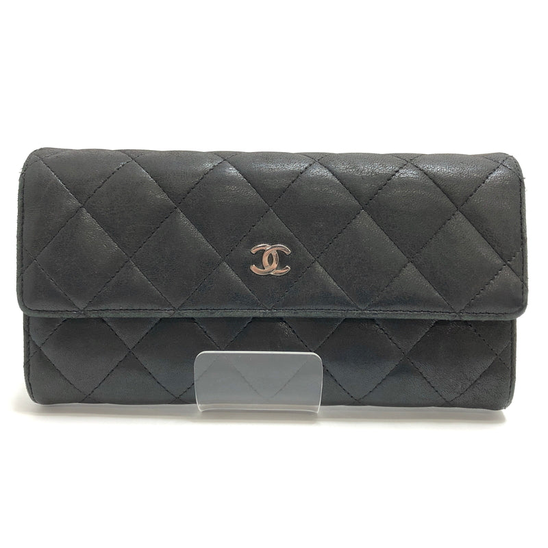 【現状渡し品】【レディース】 CHANEL シャネル A50096 マトラッセ ラムスキン ロングウォレット 長財布 181-260713-rs-06-fur カラー：ブラック 万代Net店