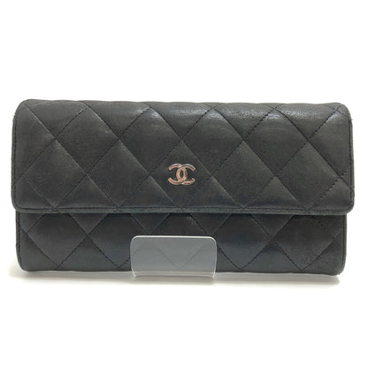 【現状渡し品】【レディース】 CHANEL シャネル A50096 マトラッセ ラムスキン ロングウォレット 長財布 181-260713-rs-06-fur カラー：ブラック 万代Net店