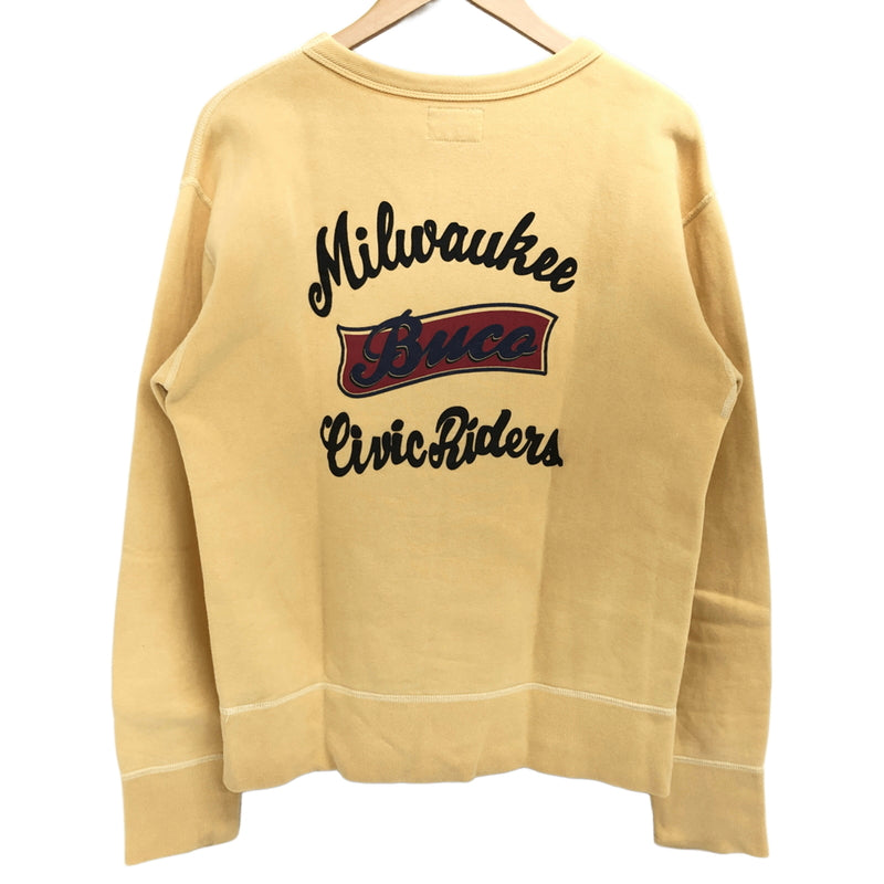 【現状渡し品】【メンズ】 THE REAL McCOY'S ザ・リアルマッコイズ BUCO SWEATSHIRT スウェット トレーナー 長袖 トップス 古着 145-261008-rs-04-fur サイズ：L カラー：イエロー系 万代Net店