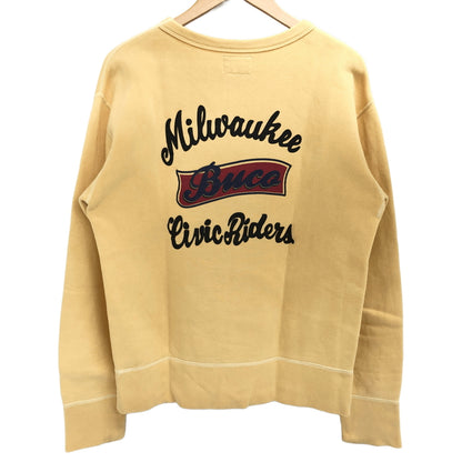 【現状渡し品】【メンズ】 THE REAL McCOY'S ザ・リアルマッコイズ BUCO SWEATSHIRT スウェット トレーナー 長袖 トップス 古着 145-261008-rs-04-fur サイズ：L カラー：イエロー系 万代Net店