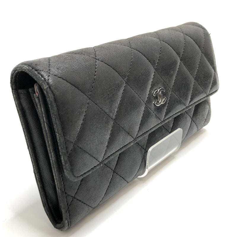 【現状渡し品】【レディース】 CHANEL シャネル A50096 マトラッセ ラムスキン ロングウォレット 長財布 181-260713-rs-06-fur カラー：ブラック 万代Net店