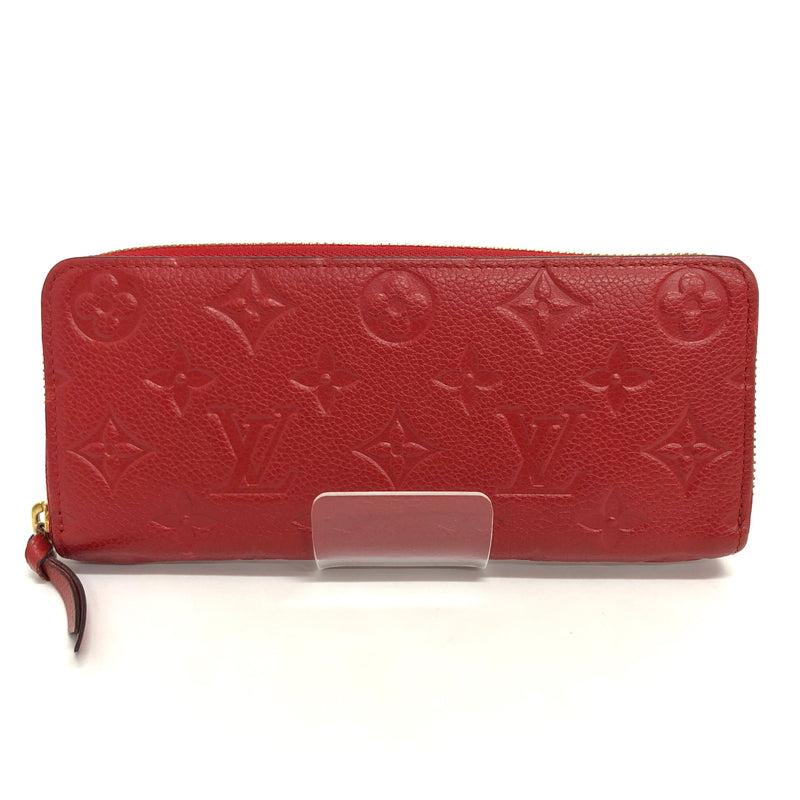 【中古品】【メンズ/レディース】 LOUIS VUITTON ルイ・ヴィトン M61701 モノグラム アンプラント ポルトフォイユ･クレマンス ラウンドファスナーウォレット 長財布 179-261008-rs-05-fur カラー：レッド 万代Net店