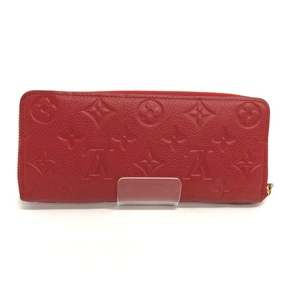 【中古品】【メンズ/レディース】 LOUIS VUITTON ルイ・ヴィトン M61701 モノグラム アンプラント ポルトフォイユ･クレマンス ラウンドファスナーウォレット 長財布 179-261008-rs-05-fur カラー：レッド 万代Net店