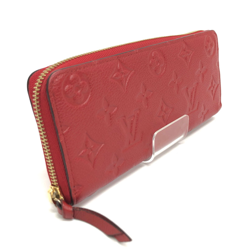 【中古品】【メンズ/レディース】 LOUIS VUITTON ルイ・ヴィトン M61701 モノグラム アンプラント ポルトフォイユ･クレマンス ラウンドファスナーウォレット 長財布 179-261008-rs-05-fur カラー：レッド 万代Net店