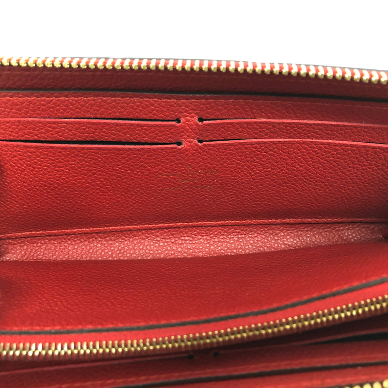 【中古品】【メンズ/レディース】 LOUIS VUITTON ルイ・ヴィトン M61701 モノグラム アンプラント ポルトフォイユ･クレマンス ラウンドファスナーウォレット 長財布 179-261008-rs-05-fur カラー：レッド 万代Net店