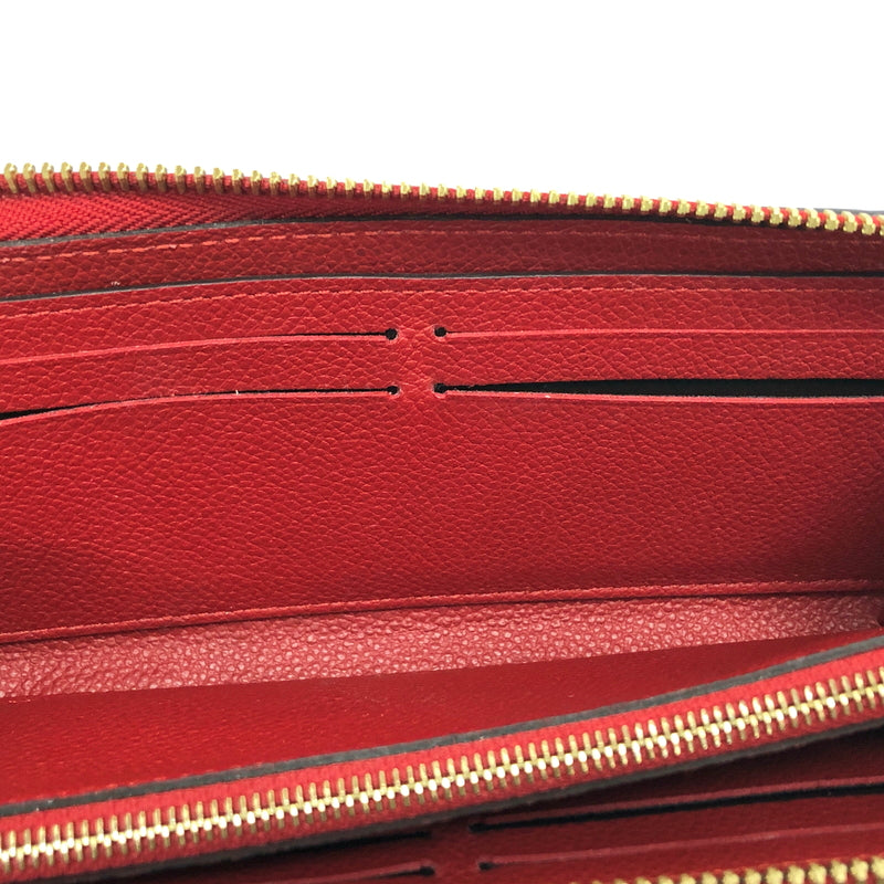 【中古品】【メンズ/レディース】 LOUIS VUITTON ルイ・ヴィトン M61701 モノグラム アンプラント ポルトフォイユ･クレマンス ラウンドファスナーウォレット 長財布 179-261008-rs-05-fur カラー：レッド 万代Net店