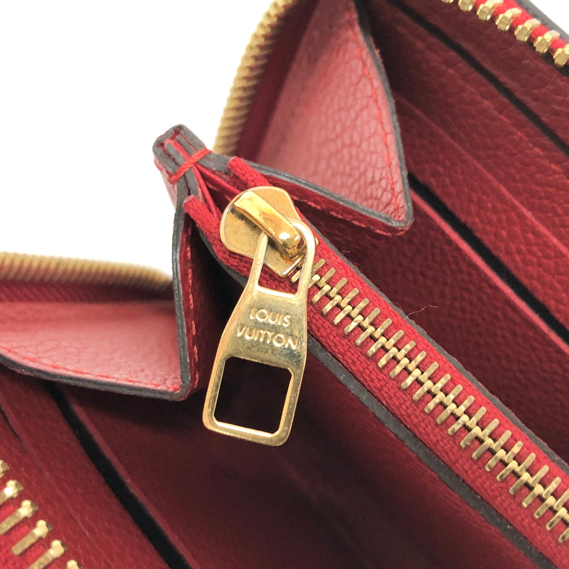 【中古品】【メンズ/レディース】 LOUIS VUITTON ルイ・ヴィトン M61701 モノグラム アンプラント ポルトフォイユ･クレマンス ラウンドファスナーウォレット 長財布 179-261008-rs-05-fur カラー：レッド 万代Net店