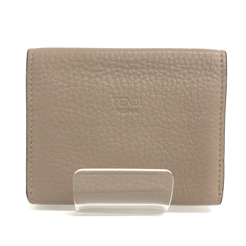 【中古品】【メンズ/レディース】 FENDI フェンディ 8M0425 ピーカブー セレリア カードケース 小銭入れ小物 181-260713-rs-03-fur カラー：グレージュ 万代Net店