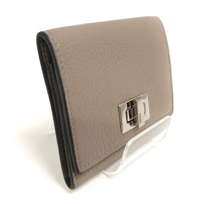 【中古品】【メンズ/レディース】 FENDI フェンディ 8M0425 ピーカブー セレリア カードケース 小銭入れ小物 181-260713-rs-03-fur カラー：グレージュ 万代Net店