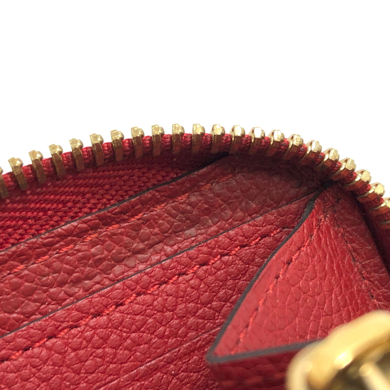 【中古品】【メンズ/レディース】 LOUIS VUITTON ルイ・ヴィトン M61701 モノグラム アンプラント ポルトフォイユ･クレマンス ラウンドファスナーウォレット 長財布 179-261008-rs-05-fur カラー：レッド 万代Net店
