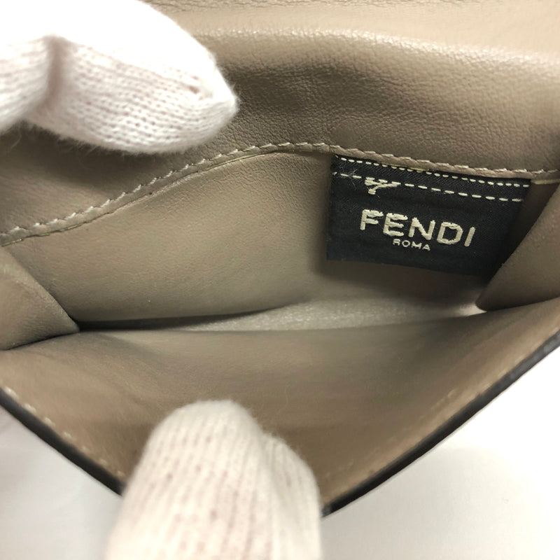 【中古品】【メンズ/レディース】 FENDI フェンディ 8M0425 ピーカブー セレリア カードケース 小銭入れ小物 181-260713-rs-03-fur カラー：グレージュ 万代Net店