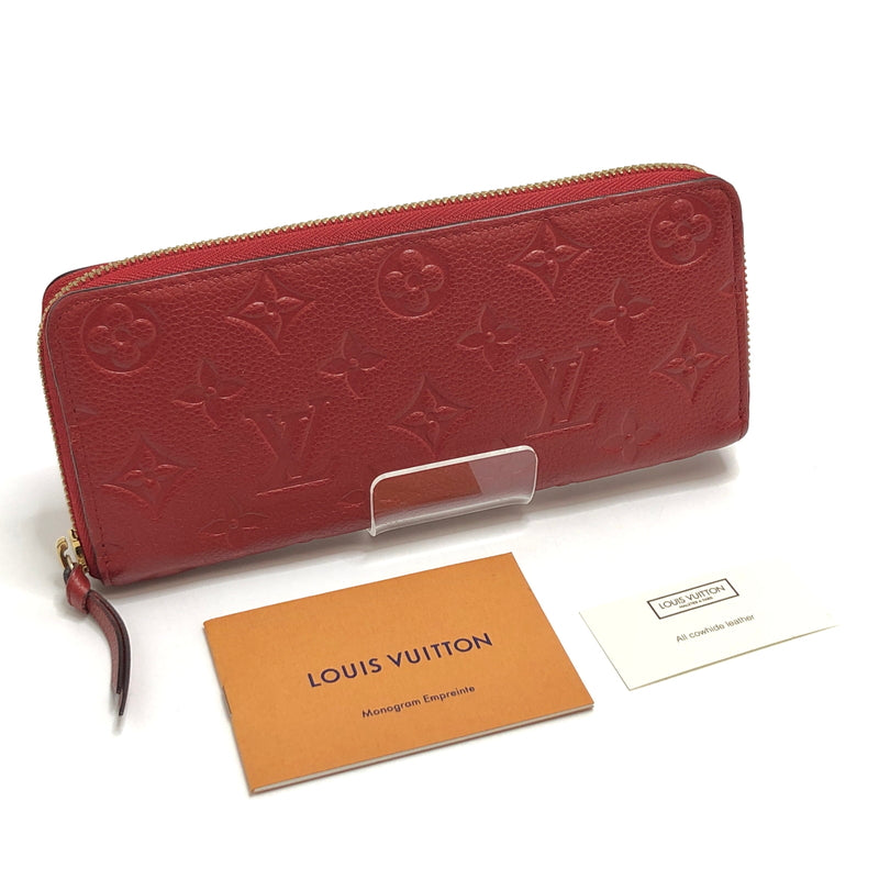 【中古品】【メンズ/レディース】 LOUIS VUITTON ルイ・ヴィトン M61701 モノグラム アンプラント ポルトフォイユ･クレマンス ラウンドファスナーウォレット 長財布 179-261008-rs-05-fur カラー：レッド 万代Net店