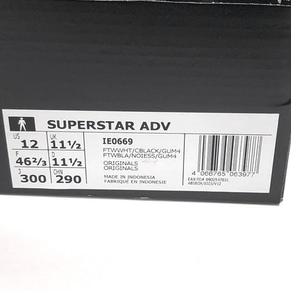 【中古品】【メンズ】 adidas アディダス SUPERSTAR IE0669 スーパースター スニーカー シューズ 靴 161-261008-rs-06-fur サイズ：30.0cm US12 カラー：WHITE/BLACK/GUM 万代Net店