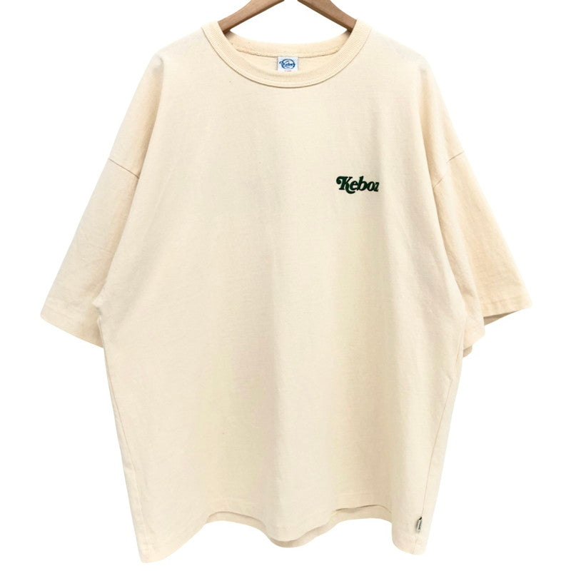 【中古品】【メンズ】 KEBOZ ケボズ OVERSIZE S/S TEE オーバーサイズ Tシャツ バックロゴ 半袖 トップス ストリート系 142-250512-rs-03-fur サイズ：XL カラー：クリーム系/グリーン 万代Net店